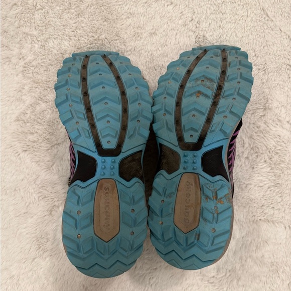 Saucony Womens Excursion Tr15 Trail Running Shoe 8.5 Black/Raz/Lime - Picture 5 of 6